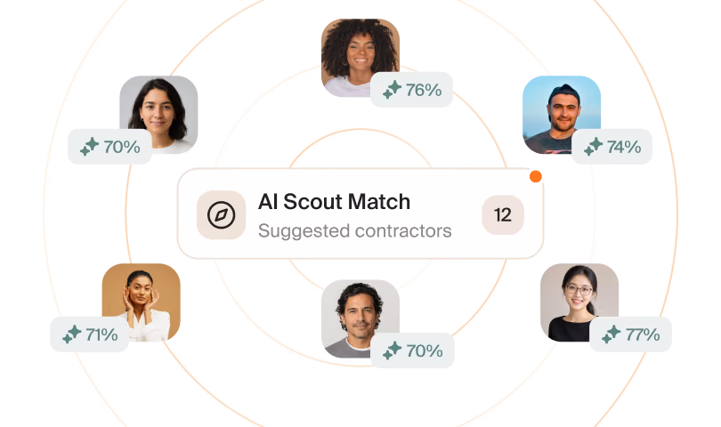 AI Scout Match suggesting scored candidates